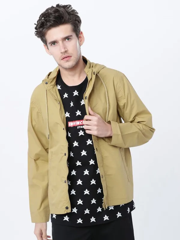 3540026 Khaki High Collar Jacket main image 1